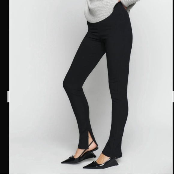 Reformation Graham pant, black high waist zipper hem pants, size XS - Picture 2 of 11